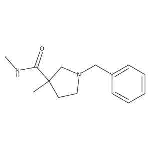 1-benzyl-N,3-dimethylpyrrolidine-3-carboxamide Structure