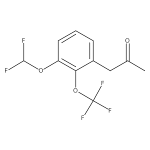 1-(3-(Difluoromethoxy)-2-(trifluoromethoxy)phenyl)propan-2-one Structure