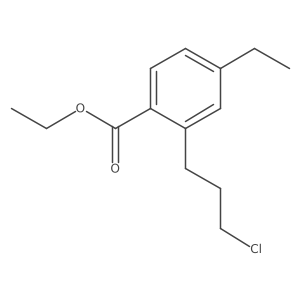 Benzoic acid, 2-(3-chloropropyl)-4-ethyl-, ethyl ester结构式