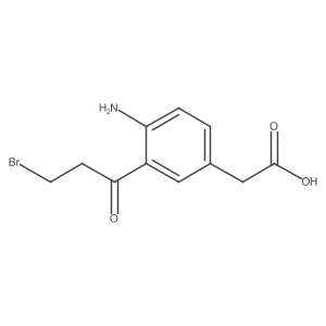 2-(4-Amino-3-(3-bromopropanoyl)phenyl)acetic acid Structure