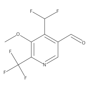 4-(Difluoromethyl)-5-methoxy-6-(trifluoromethyl)nicotinaldehyde结构式