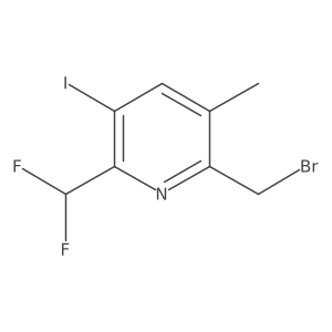 2-(Bromomethyl)-6-(difluoromethyl)-5-iodo-3-methylpyridine Structure