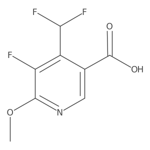 4-(Difluoromethyl)-5-fluoro-6-methoxynicotinic acid Structure