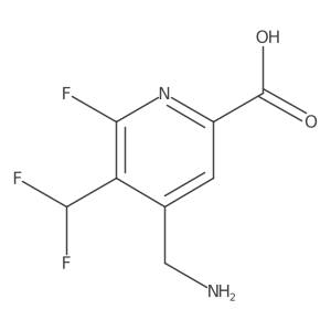 4-(Aminomethyl)-5-(difluoromethyl)-6-fluoropicolinic acid Structure