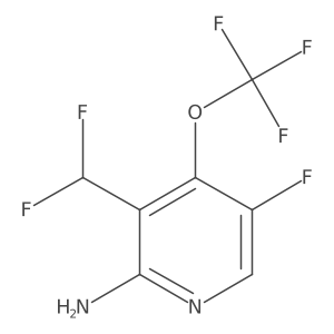 3-(Difluoromethyl)-5-fluoro-4-(trifluoromethoxy)pyridin-2-amine结构式