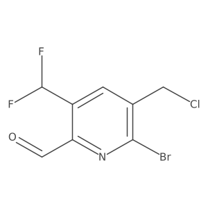 6-Bromo-5-(chloromethyl)-3-(difluoromethyl)picolinaldehyde Structure