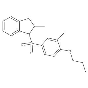 2-methyl-1-(3-methyl-4-propoxybenzenesulfonyl)-2,3-dihydro-1H-indole结构式