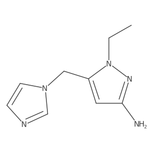 1-ethyl-5-(1H-imidazol-1-ylmethyl)-1H-pyrazol-3-amine Structure