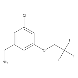 1-[3-Chloro-5-(2,2,2-trifluoroethoxy)phenyl]methanamine结构式