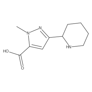 1-methyl-3-(piperidin-2-yl)-1H-pyrazole-5-carboxylic acid结构式
