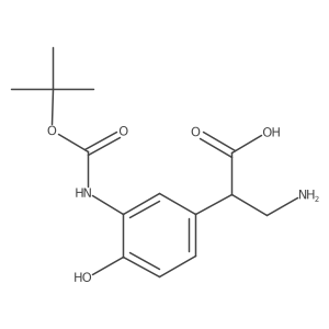 3-Amino-2-(3-{[(tert-butoxy)carbonyl]amino}-4-hydroxyphenyl)propanoic acid Structure