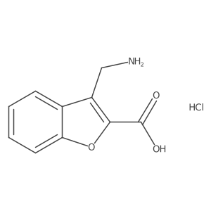 3-(Aminomethyl)-1-benzofuran-2-carboxylic acid hydrochloride Structure