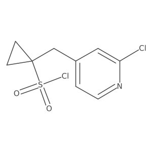 1-[(2-Chloropyridin-4-yl)methyl]cyclopropane-1-sulfonyl chloride Structure
