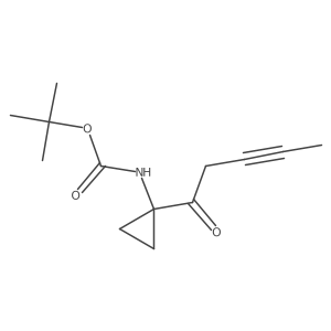 tert-butyl N-[1-(pent-3-ynoyl)cyclopropyl]carbamate Structure