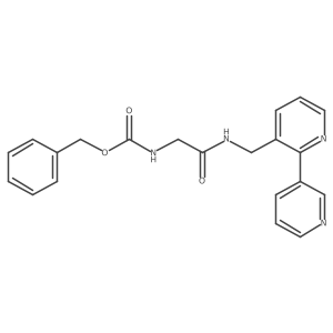 Benzyl (2-(([2,3'-bipyridin]-3-ylmethyl)amino)-2-oxoethyl)carbamate Structure