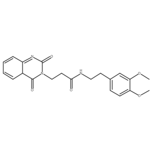 N-[2-(3,4-dimethoxyphenyl)ethyl]-3-(2,4-dioxo-4aH-quinazolin-3-yl)propanamide结构式