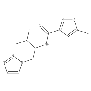5-methyl-N-(3-methyl-1-(1H-1,2,3-triazol-1-yl)butan-2-yl)isoxazole-3-carboxamide结构式
