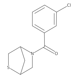 2-Thia-5-azabicyclo[2.2.1]heptan-5-yl(3-chlorophenyl)methanone结构式