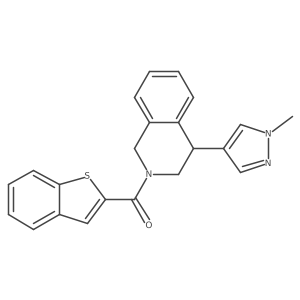 benzo[b]thiophen-2-yl(4-(1-methyl-1H-pyrazol-4-yl)-3,4-dihydroisoquinolin-2(1H)-yl)methanone结构式