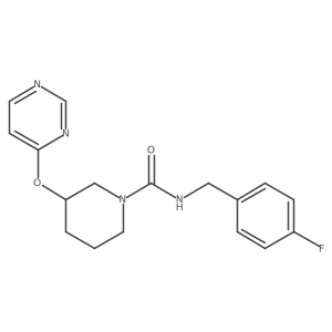 N-(4-fluorobenzyl)-3-(pyrimidin-4-yloxy)piperidine-1-carboxamide Structure