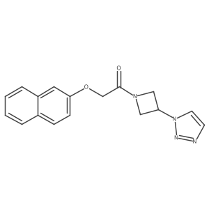 1-(3-(1H-1,2,3-triazol-1-yl)azetidin-1-yl)-2-(naphthalen-2-yloxy)ethanone Structure