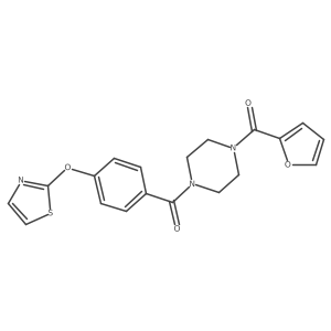 (4-(Furan-2-carbonyl)piperazin-1-yl)(4-(thiazol-2-yloxy)phenyl)methanone Structure