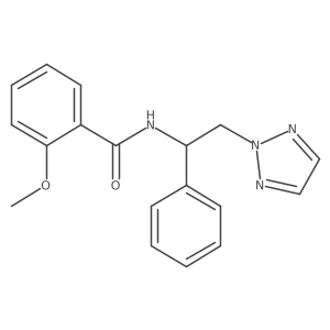 2-methoxy-N-(1-phenyl-2-(2H-1,2,3-triazol-2-yl)ethyl)benzamide Structure