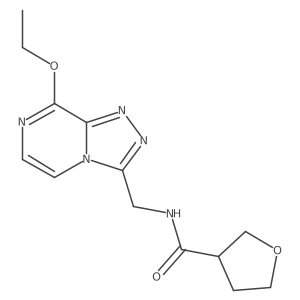 N-((8-ethoxy-[1,2,4]triazolo[4,3-a]pyrazin-3-yl)methyl)tetrahydrofuran-3-carboxamide结构式