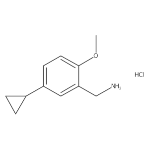 (5-Cyclopropyl-2-methoxyphenyl)methanamine hydrochloride结构式