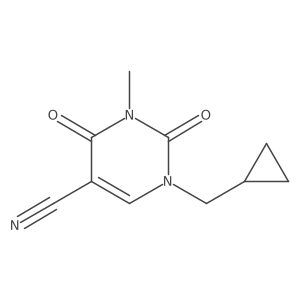 1-(Cyclopropylmethyl)-3-methyl-2,4-dioxo-1,2,3,4-tetrahydropyrimidine-5-carbonitrile Structure
