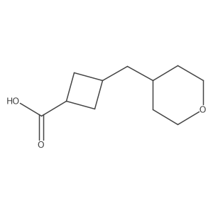 3-[(Oxan-4-yl)methyl]cyclobutane-1-carboxylic acid结构式