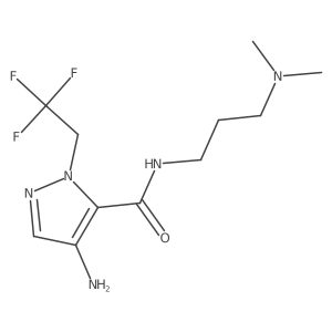 4-Amino-N-[3-(dimethylamino)propyl]-1-(2,2,2-trifluoroethyl)-1H-pyrazole-5-carboxamide结构式
