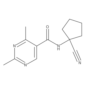 N-(1-Cyanocyclopentyl)-2,4-dimethylpyrimidine-5-carboxamide Structure