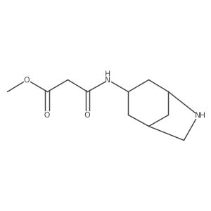 Methyl 2-({6-azabicyclo[3.2.1]octan-3-yl}carbamoyl)acetate Structure