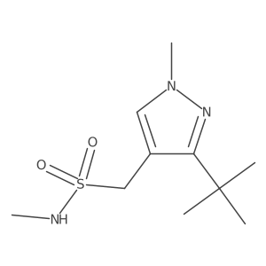 1-(3-tert-butyl-1-methyl-1H-pyrazol-4-yl)-N-methylmethanesulfonamide结构式