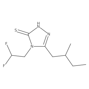 4-(2,2-difluoroethyl)-5-(2-methylbutyl)-4H-1,2,4-triazole-3-thiol结构式