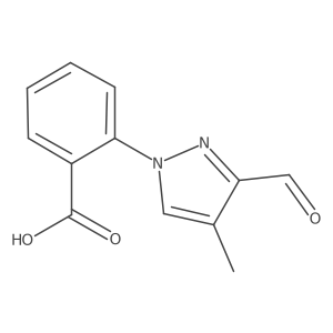 2-(3-formyl-4-methyl-1H-pyrazol-1-yl)benzoic acid结构式