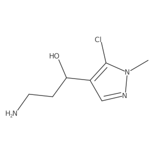 3-amino-1-(5-chloro-1-methyl-1H-pyrazol-4-yl)propan-1-ol Structure