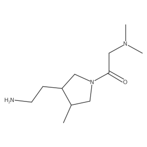 rac-1-[(3R,4R)-3-(2-aminoethyl)-4-methylpyrrolidin-1-yl]-2-(dimethylamino)ethan-1-one Structure