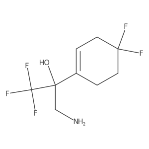 3-Amino-2-(4,4-difluorocyclohex-1-en-1-yl)-1,1,1-trifluoropropan-2-ol结构式