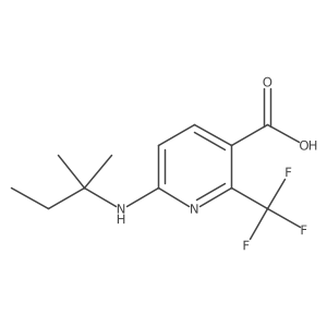 6-[(2-Methylbutan-2-yl)amino]-2-(trifluoromethyl)pyridine-3-carboxylic acid Structure