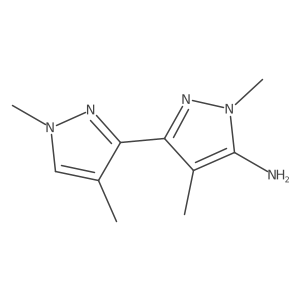 3-(1,4-dimethyl-1H-pyrazol-3-yl)-1,4-dimethyl-1H-pyrazol-5-amine结构式