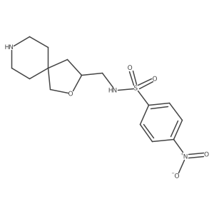 4-nitro-N-({2-oxa-8-azaspiro[4.5]decan-3-yl}methyl)benzene-1-sulfonamide Structure