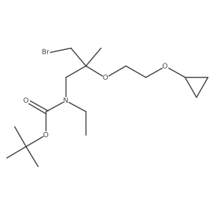 tert-butyl N-[3-bromo-2-(2-cyclopropoxyethoxy)-2-methylpropyl]-N-ethylcarbamate结构式