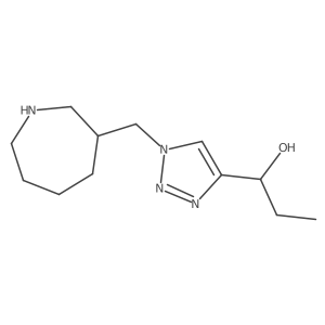 1-{1-[(azepan-3-yl)methyl]-1H-1,2,3-triazol-4-yl}propan-1-ol结构式