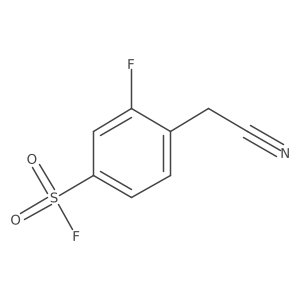 4-(Cyanomethyl)-3-fluorobenzene-1-sulfonyl fluoride Structure