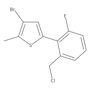 3-Bromo-5-[2-(chloromethyl)-6-fluorophenyl]-2-methylthiophene结构式