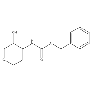 (3-Hydroxy-tetrahydro-pyran-4-yl)-carbamic acid benzyl ester Structure