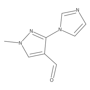 3-(1H-imidazol-1-yl)-1-methyl-1H-pyrazole-4-carbaldehyde Structure
