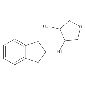 (3S,4R)-4-[(2,3-dihydro-1H-inden-2-yl)amino]oxolan-3-ol结构式